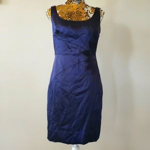 Suzi Chin for Maggie boutique Deep Purple Lotus Flower Sheath Dress